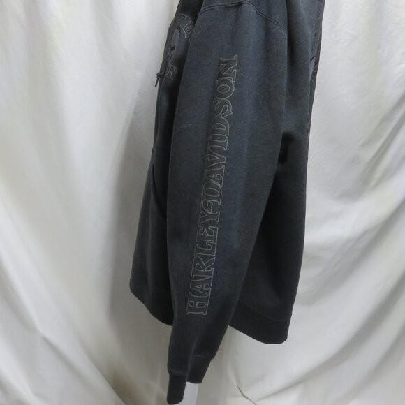 Harley-Davidson Zippered Front Men’s Willie G Skull Hoodie Sweatshirt - Picture 3 of 8